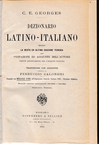 Dizionario italiano latino - dizionario,